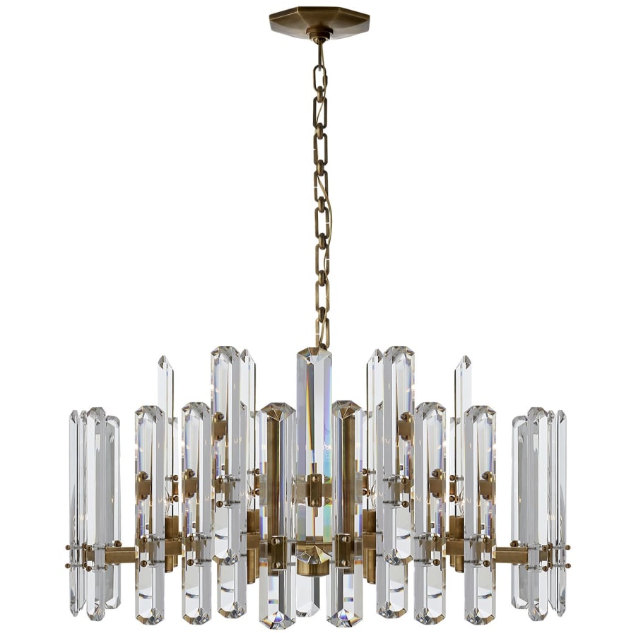 Visual Comfort Bonnington 32" Large Chandelier with Crystal by AERIN