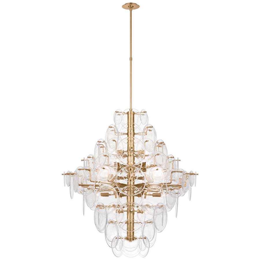 Visual Comfort Loire 26 Light 44" Wide Waterfall Chandelier
