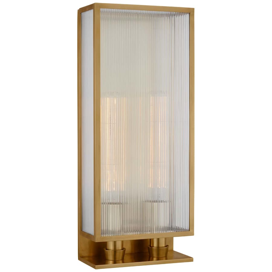 Visual Comfort York 2 Light 25" Tall Outdoor Wall Sconce
