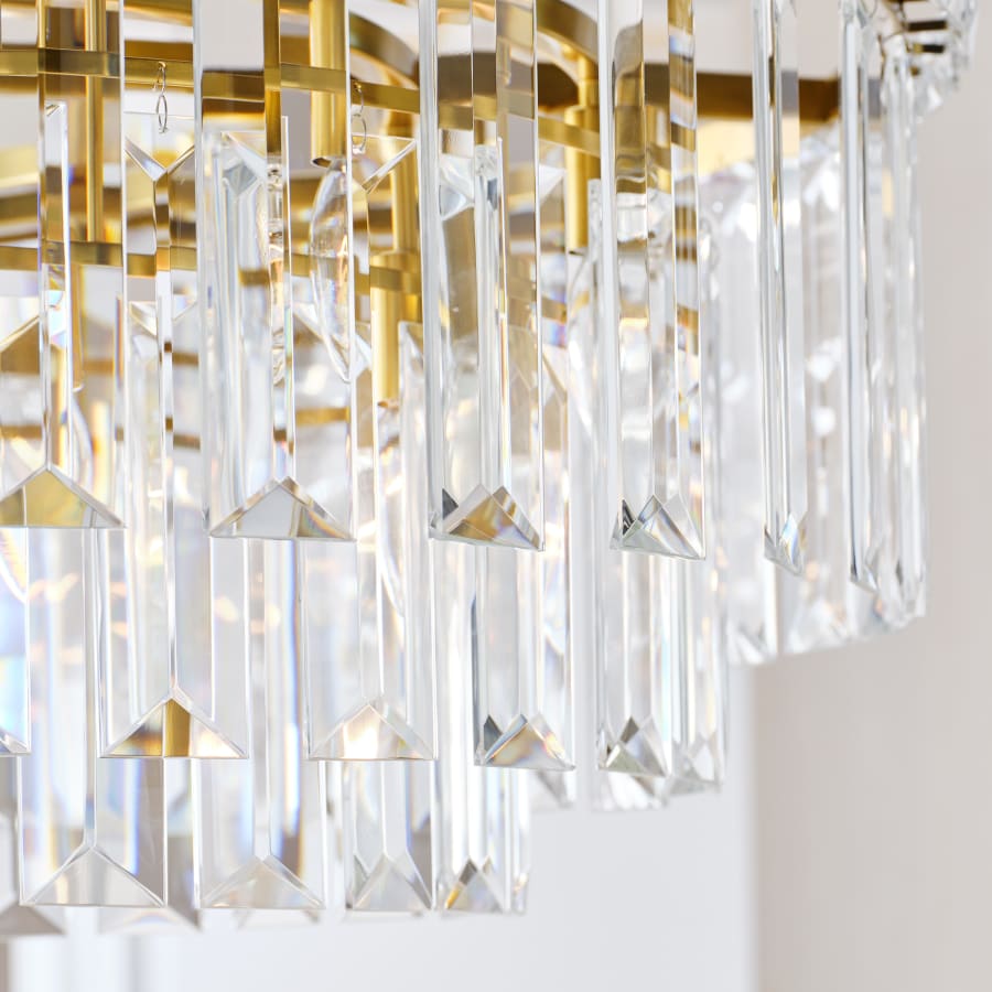 Visual Comfort Arden 16 Light 33" Wide Crystal Waterfall Chandelier