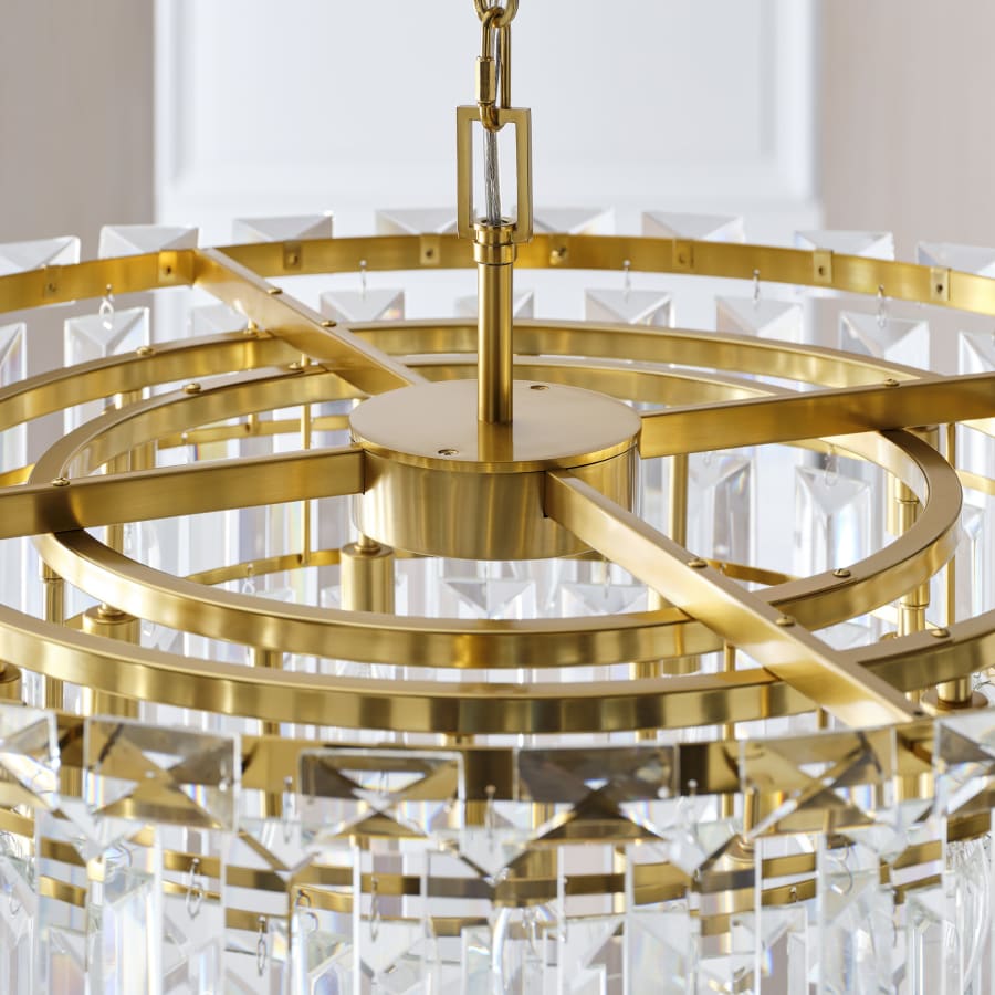 Visual Comfort Arden 16 Light 33" Wide Crystal Waterfall Chandelier