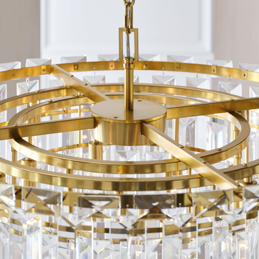 Visual Comfort Arden 16 Light 33" Wide Crystal Waterfall Chandelier