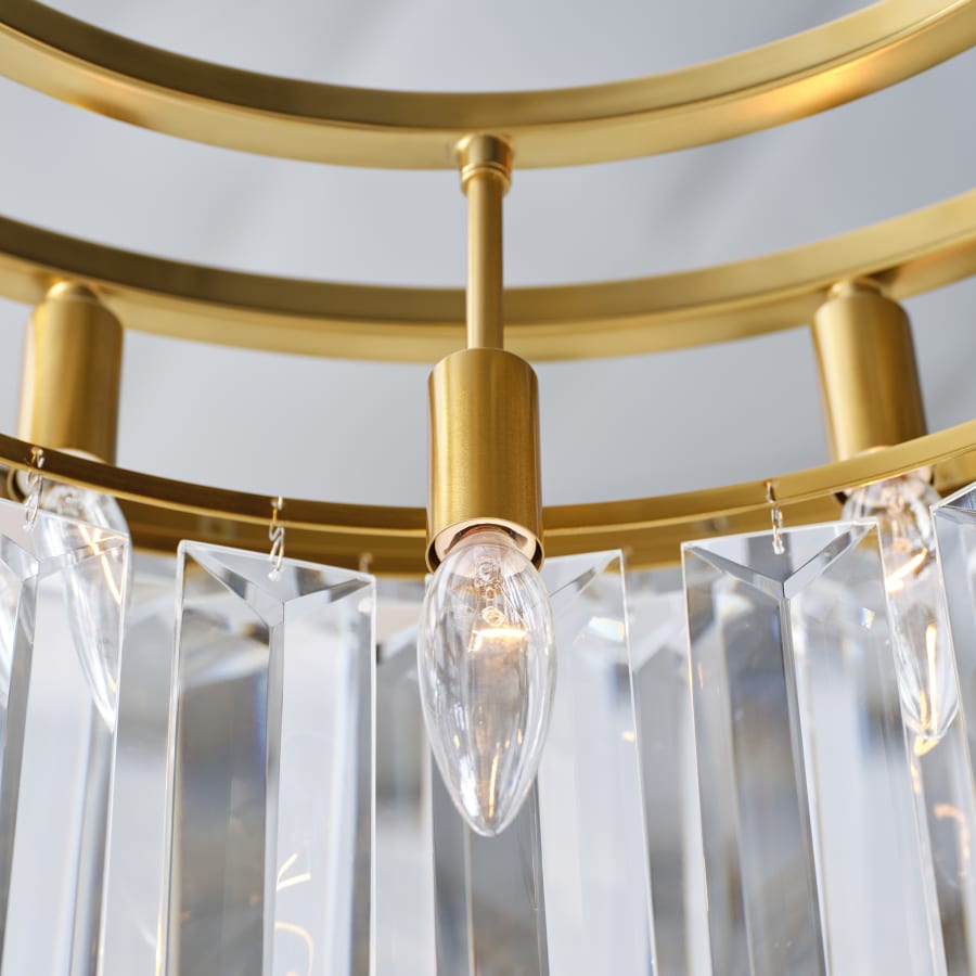Visual Comfort Arden 16 Light 33" Wide Crystal Waterfall Chandelier