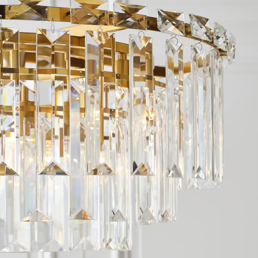 Visual Comfort Arden 16 Light 33" Wide Crystal Waterfall Chandelier
