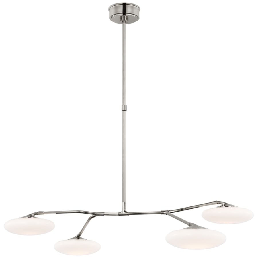 Visual Comfort Brindille 4 Light 48" Wide LED Chandelier with Frosted Glass Shades