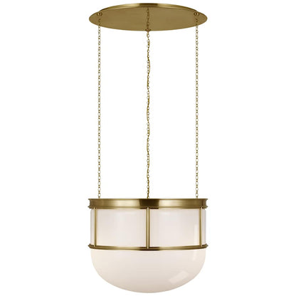 Visual Comfort Martil 3 Light 24" Wide Pendant with White Glass Shade