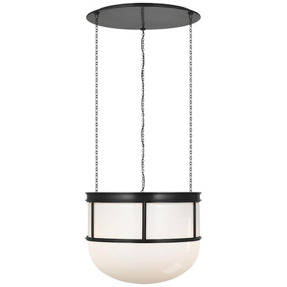 Visual Comfort Martil 3 Light 24" Wide Pendant with White Glass Shade