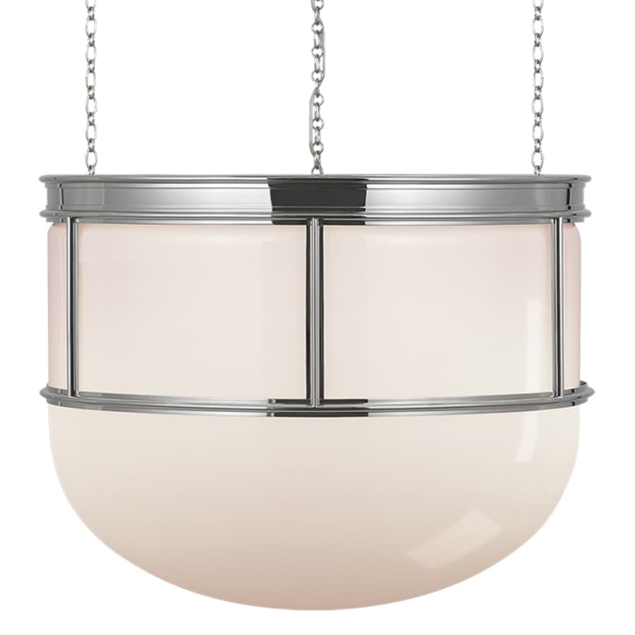 Visual Comfort Martil 3 Light 24" Wide Pendant with White Glass Shade