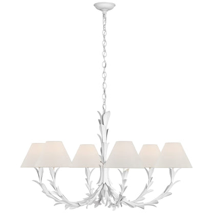 Visual Comfort Provenz 6 Light 42" Wide Chandelier with Linen Shade