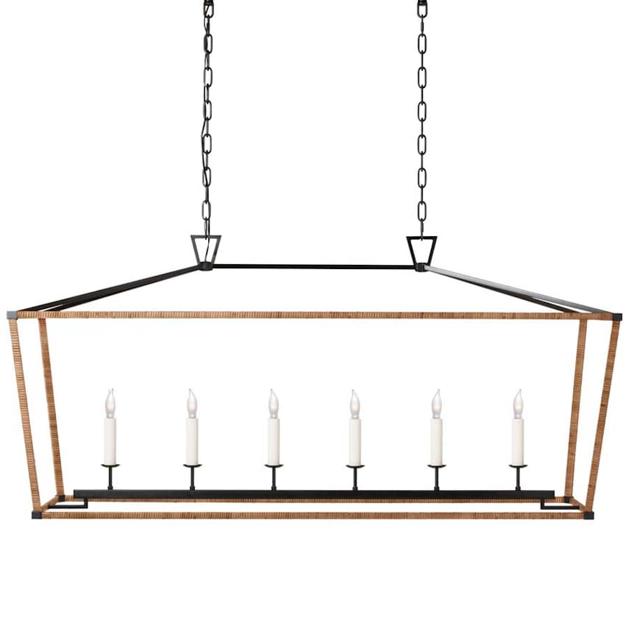 Visual Comfort Darlana Wrapped 6 Light 54" Wide Taper Candle Style Chandelier