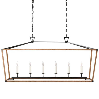 Visual Comfort Darlana Wrapped 6 Light 54" Wide Taper Candle Style Chandelier