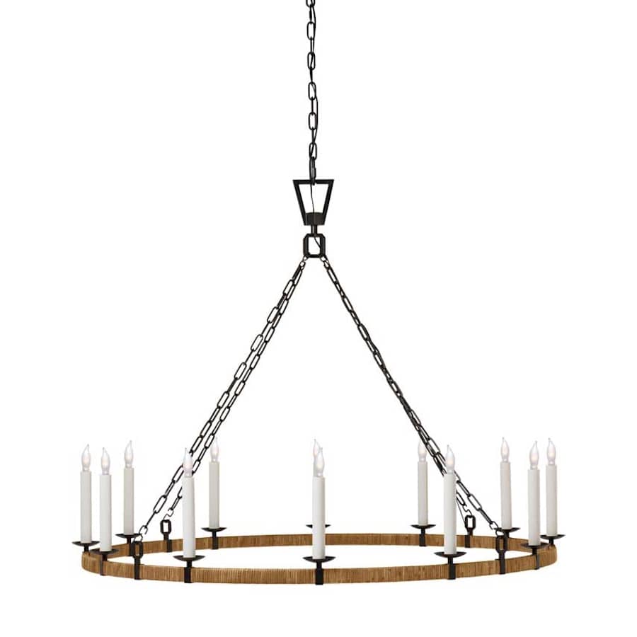 Visual Comfort Darlana Wrapped 12 Light 50" Wide Taper Candle Style Chandelier