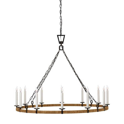 Visual Comfort Darlana Wrapped 12 Light 50" Wide Taper Candle Style Chandelier