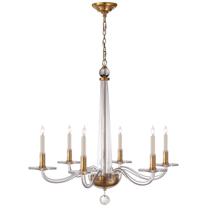 Visual Comfort Robinson 32" Medium Chandelier with Clear Glass by E. F. Chapman
