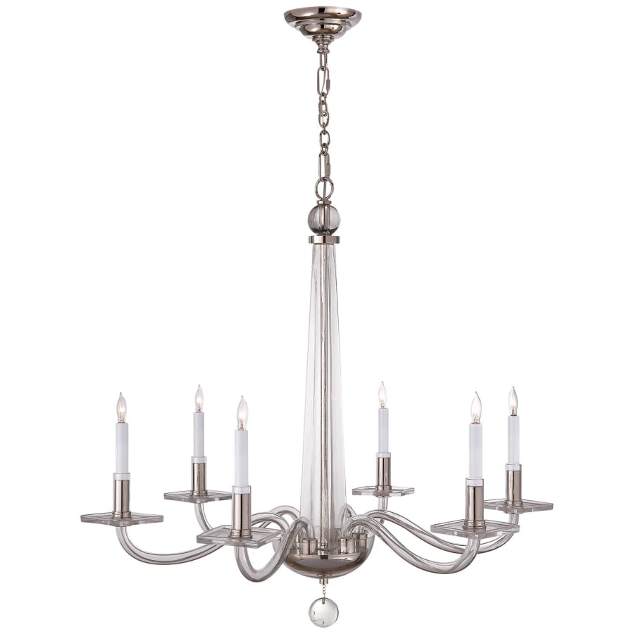 Visual Comfort Robinson 32" Medium Chandelier with Clear Glass by E. F. Chapman
