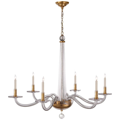 Visual Comfort Robinson 38"Large Chandelier with Clear Glass by E. F. Chapman