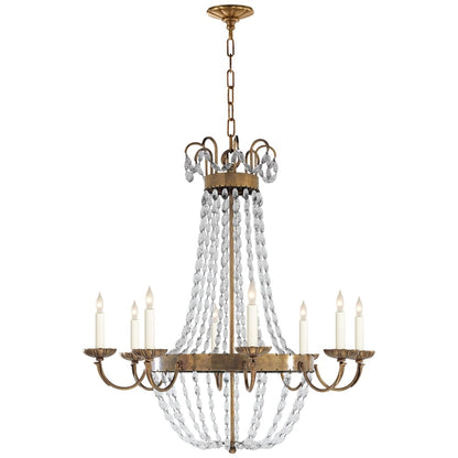 Visual Comfort Paris Flea Market 32" Large Chandelier with Seeded Glass by E. F. Chapman