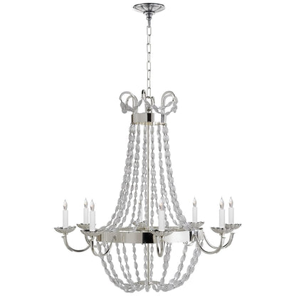 Visual Comfort Paris Flea Market 32" Large Chandelier with Seeded Glass by E. F. Chapman