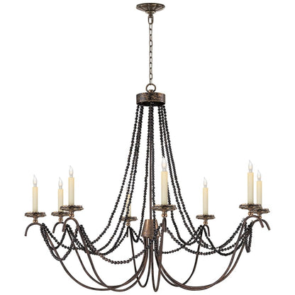 Visual Comfort Marigot 44" Candle Style Chandelier by E. F. Chapman