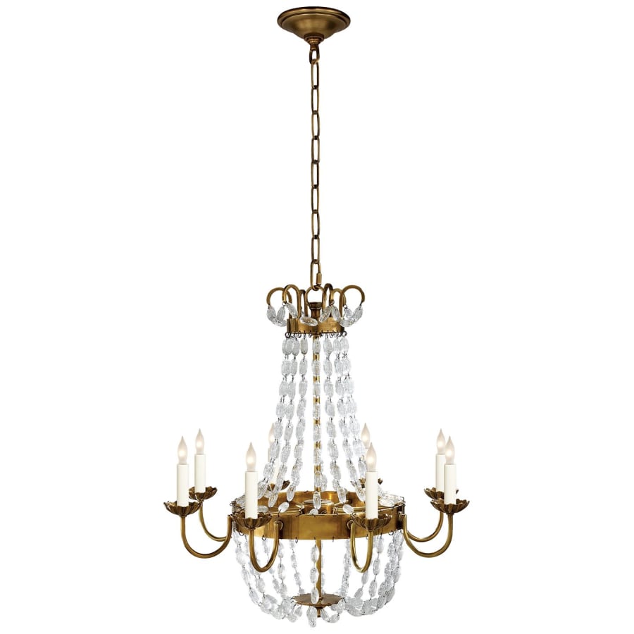 Visual Comfort Paris Flea Market 24" Medium Chandelier with Seeded Glass by E. F. Chapman