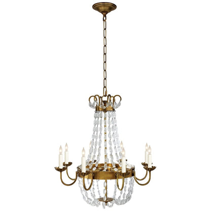 Visual Comfort Paris Flea Market 24" Medium Chandelier with Seeded Glass by E. F. Chapman