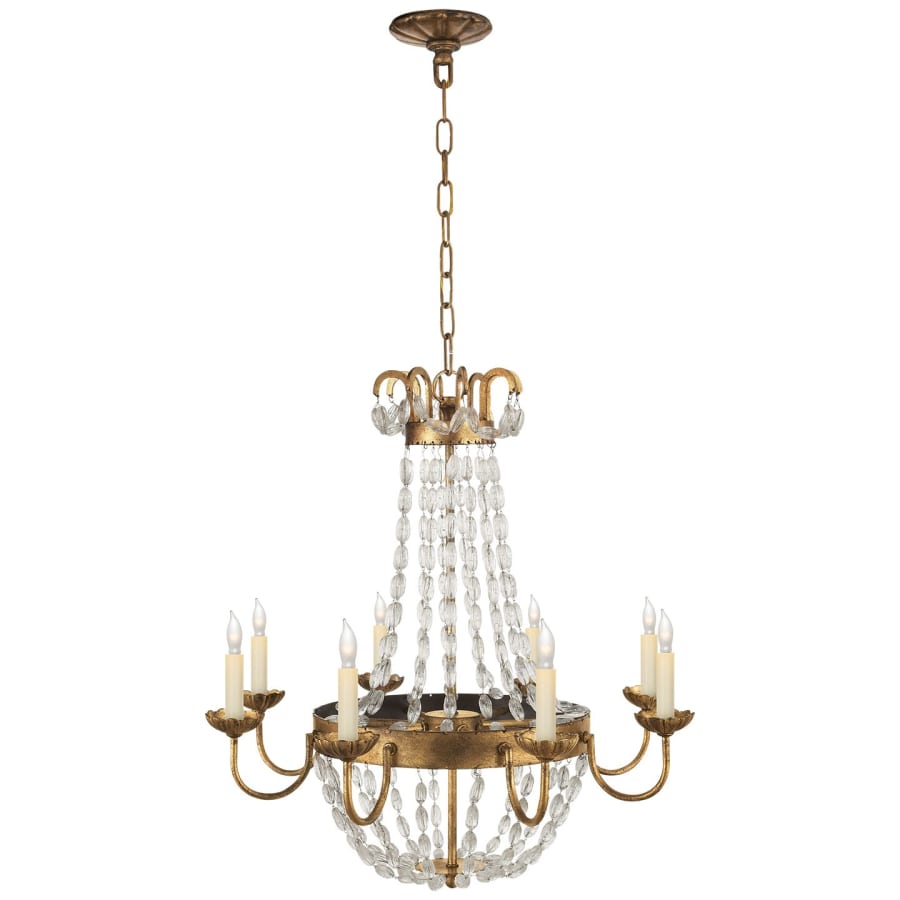Visual Comfort Paris Flea Market 24" Medium Chandelier with Seeded Glass by E. F. Chapman
