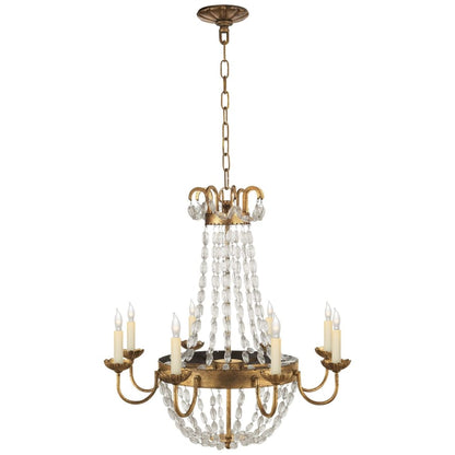 Visual Comfort Paris Flea Market 24" Medium Chandelier with Seeded Glass by E. F. Chapman