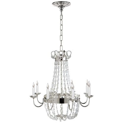 Visual Comfort Paris Flea Market 24" Medium Chandelier with Seeded Glass by E. F. Chapman