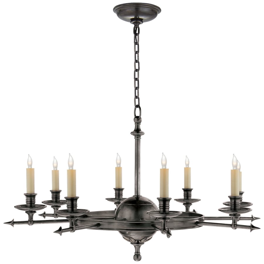 Visual Comfort Leaf And Arrow 34" Large Chandelier by E. F. Chapman