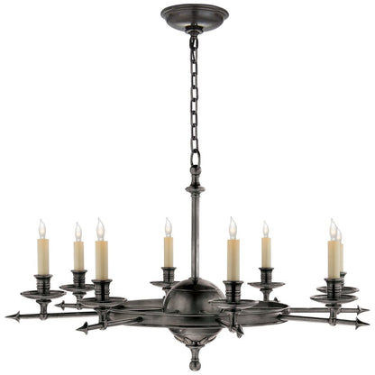 Visual Comfort Leaf And Arrow 34" Large Chandelier by E. F. Chapman