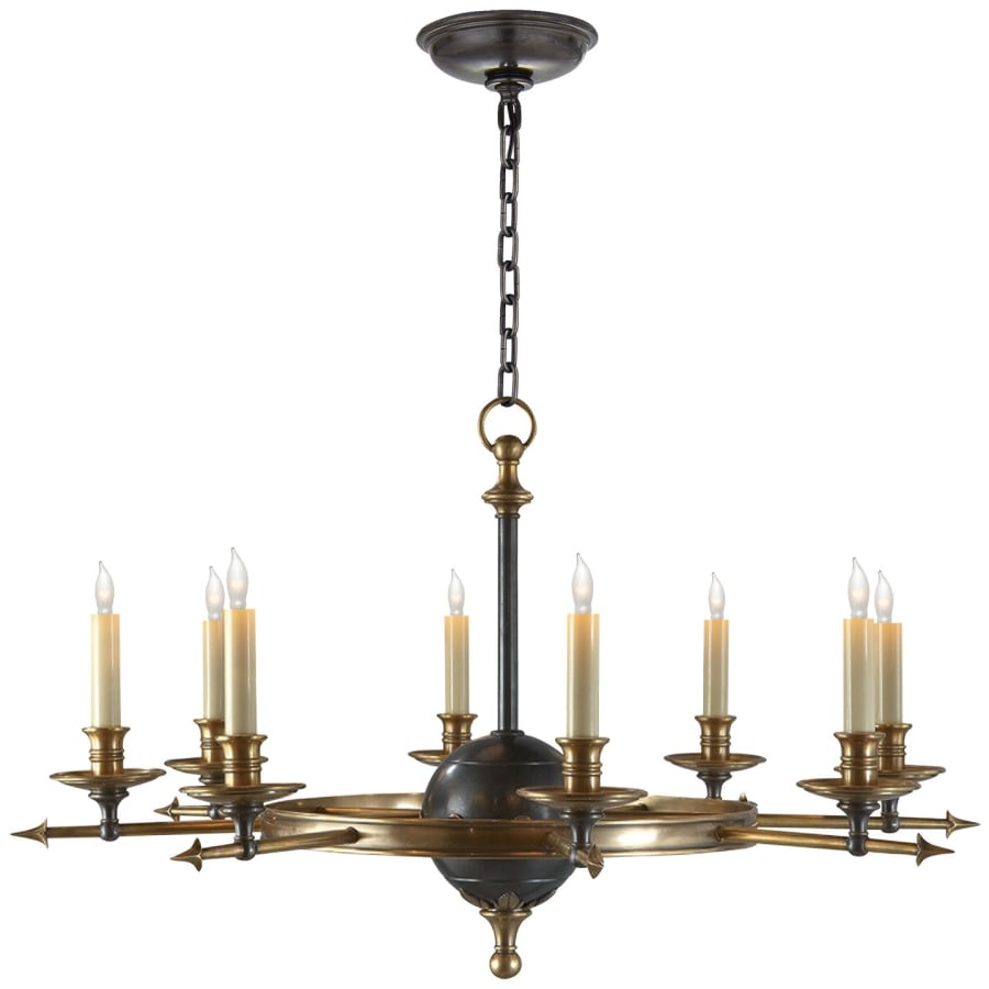 Visual Comfort Leaf And Arrow 34" Large Chandelier by E. F. Chapman