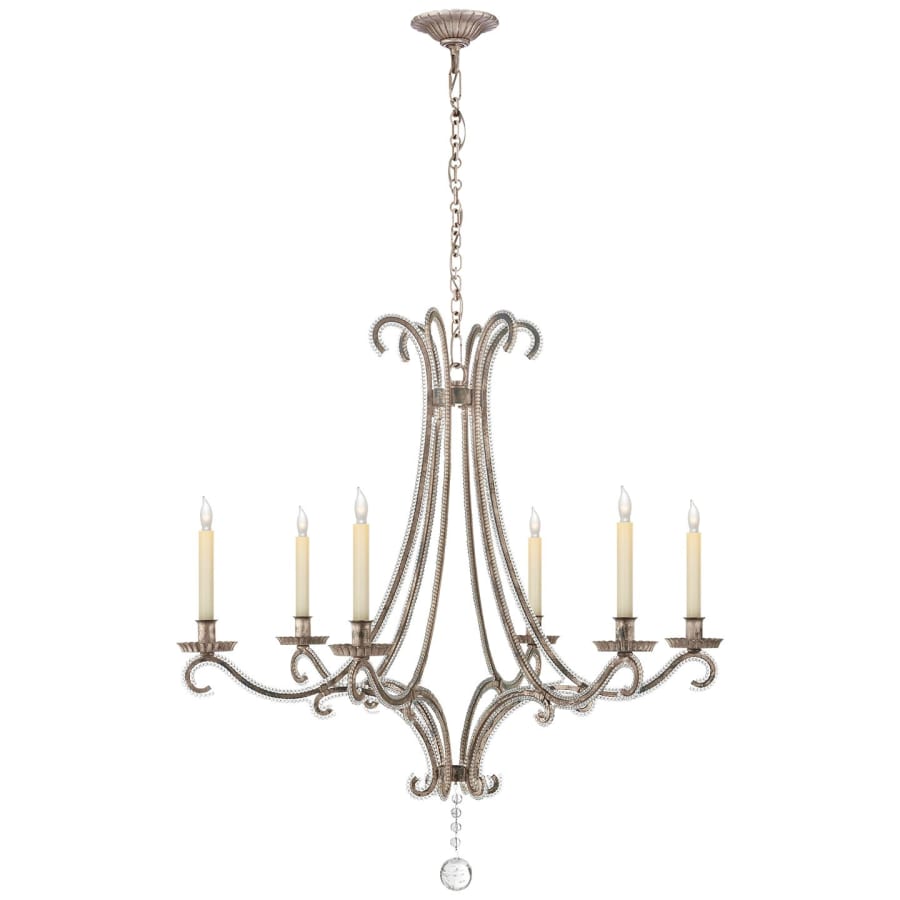 Visual Comfort Oslo 32" Medium Chandelier with Crystal by E. F. Chapman