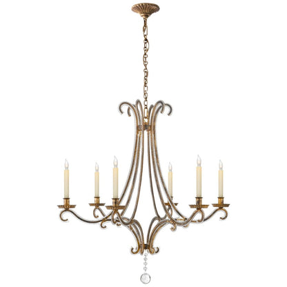 Visual Comfort Oslo 32" Medium Chandelier with Crystal by E. F. Chapman