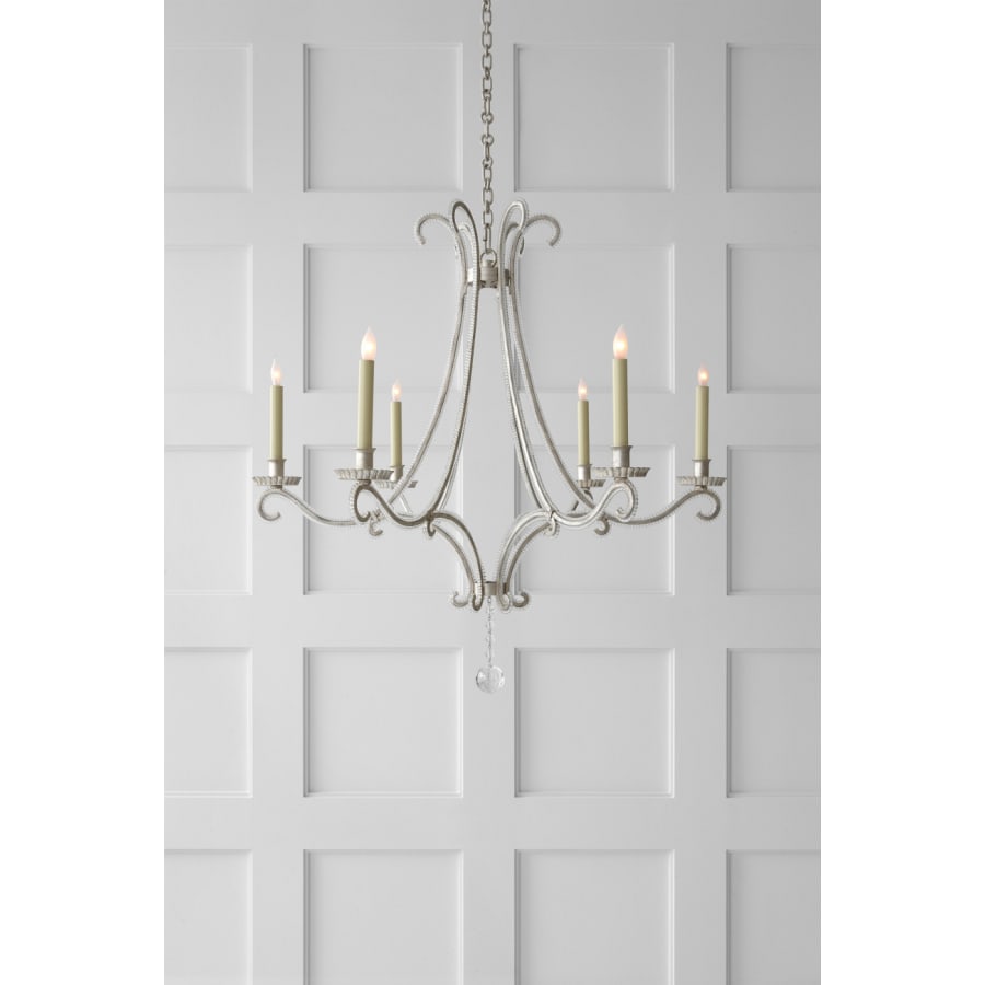 Visual Comfort Oslo 32" Medium Chandelier with Crystal by E. F. Chapman