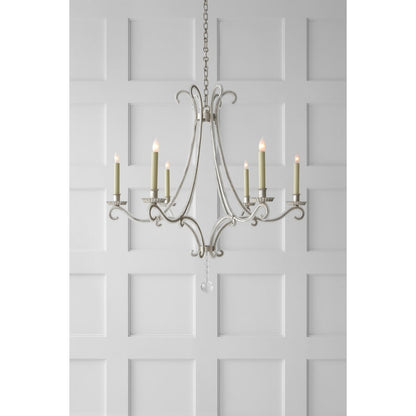 Visual Comfort Oslo 32" Medium Chandelier with Crystal by E. F. Chapman
