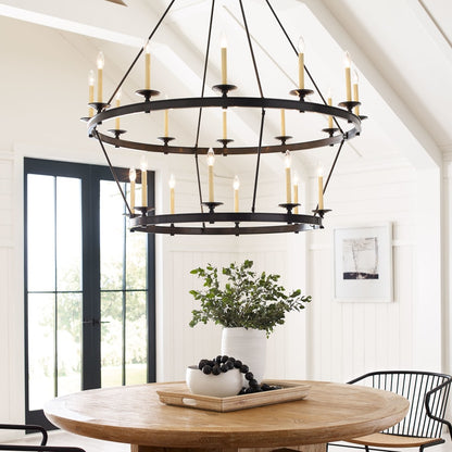 Visual Comfort Launceton 53" Grande Two Tiered Chandelier by Champan & Myers