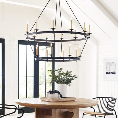 Visual Comfort Launceton 53" Grande Two Tiered Chandelier by Champan & Myers