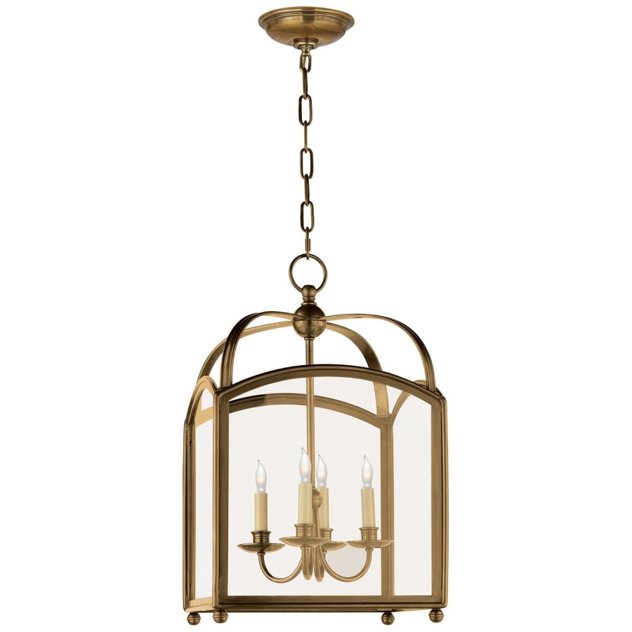 Visual Comfort Arch Top 14" Small Lantern with Clear Glass by E. F. Chapman