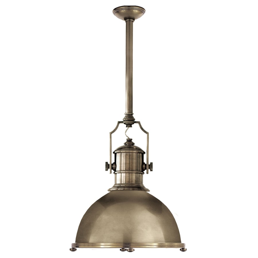 Visual Comfort Country 20" Industrial Large Pendant with Metal Shade by E. F. Chapman