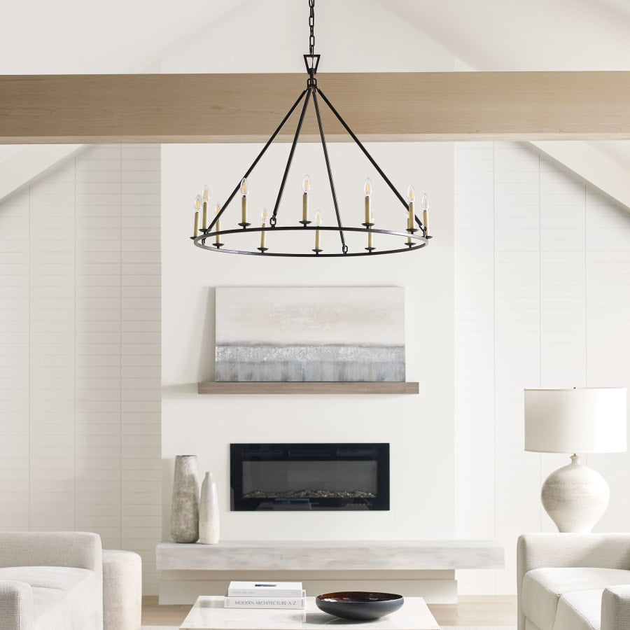 Visual Comfort Darlana 40" Large Single Ring Chandelier by Chapman & Myers