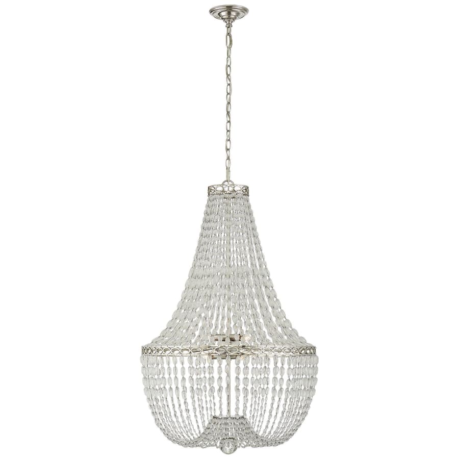 Visual Comfort Linfort 24" Basket Form Chandelier with Clear Glass Trim by E.F. Chapman
