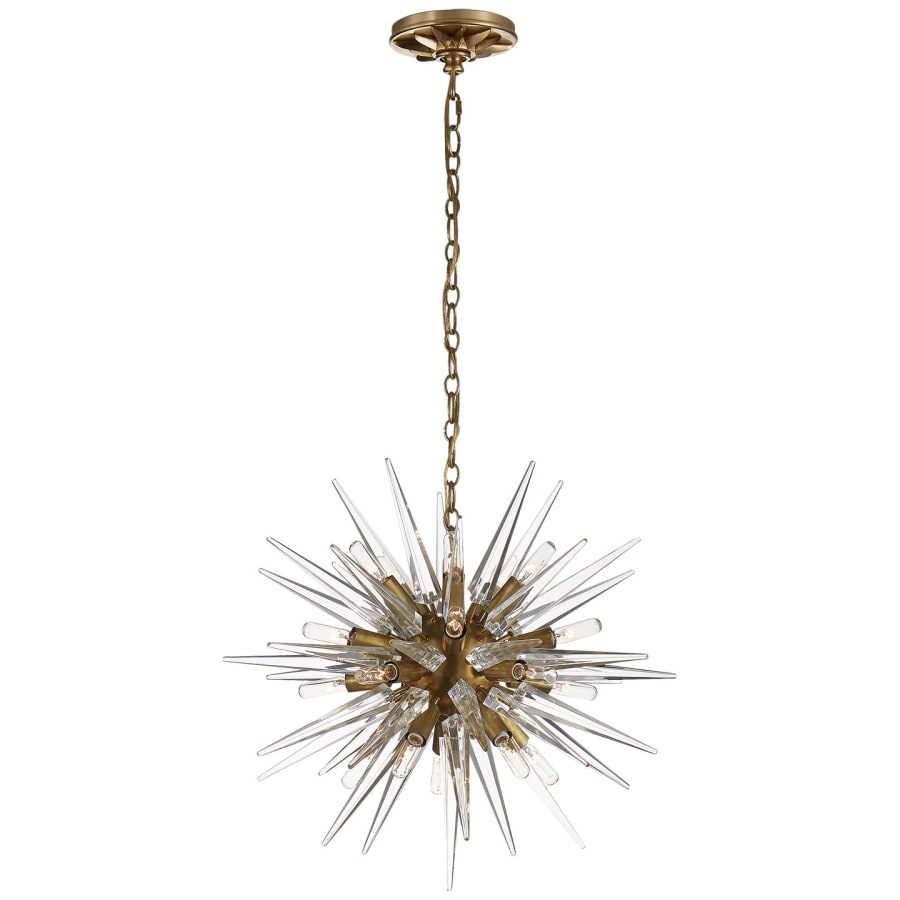 Visual Comfort Quincy 20" Small Sputnik Chandelier with Clear Acrylic by E. F. Chapman