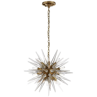 Visual Comfort Quincy 20" Small Sputnik Chandelier with Clear Acrylic by E. F. Chapman