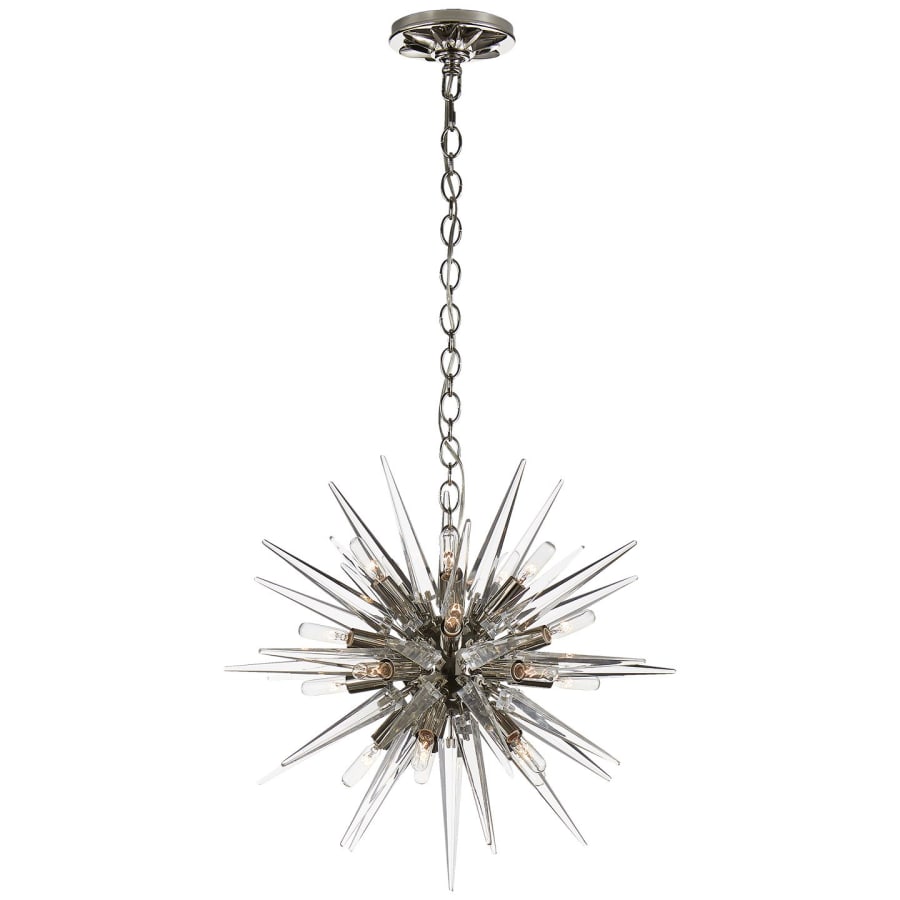 Visual Comfort Quincy 20" Small Sputnik Chandelier with Clear Acrylic by E. F. Chapman