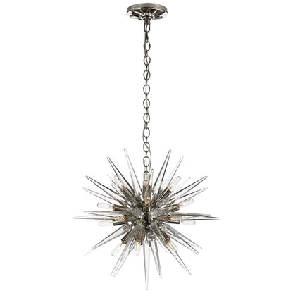 Visual Comfort Quincy 20" Small Sputnik Chandelier with Clear Acrylic by E. F. Chapman