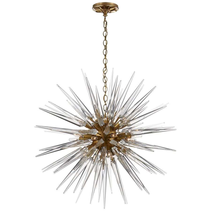 Visual Comfort Quincy 30" Medium Sputnik Chandelier with Clear Acrylic by E. F. Chapman