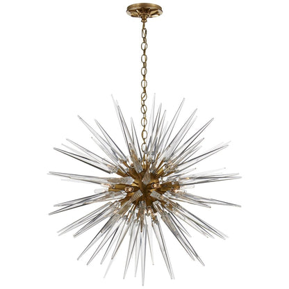 Visual Comfort Quincy 30" Medium Sputnik Chandelier with Clear Acrylic by E. F. Chapman