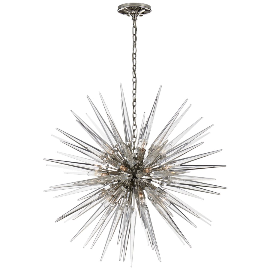 Visual Comfort Quincy 30" Medium Sputnik Chandelier with Clear Acrylic by E. F. Chapman