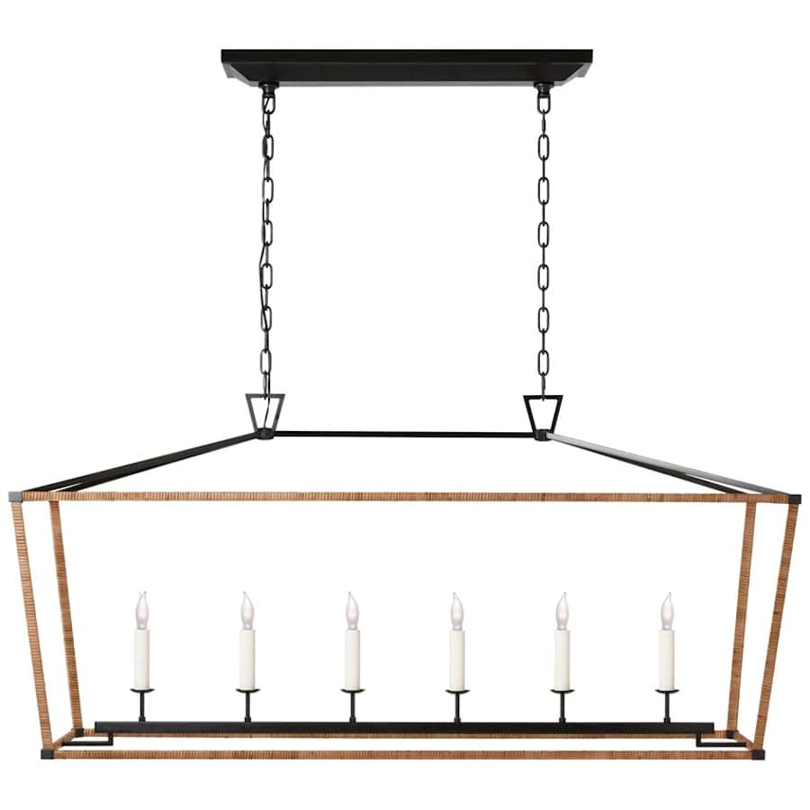 Visual Comfort Darlana Wrapped 6 Light 54" Wide Taper Candle Style Chandelier