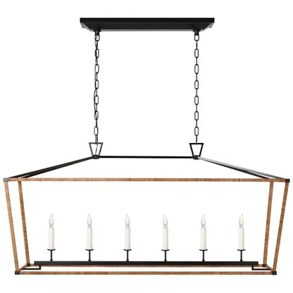 Visual Comfort Darlana Wrapped 6 Light 54" Wide Taper Candle Style Chandelier